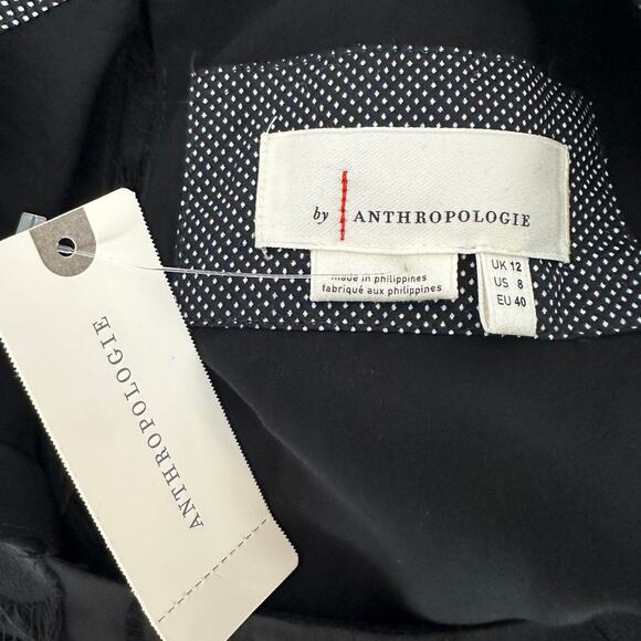 Anthropologie Roxie Textured Fringe Mini Dress Black Party Cocktail US 8 NWT - Picture 10 of 12